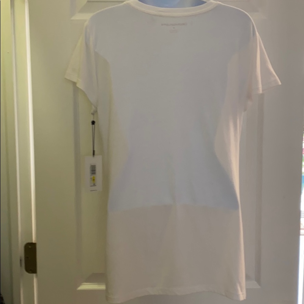 CALVIN KLEIN WOMENS SEQUINED CK LOGO T-SHIRT - Picture 7 of 7